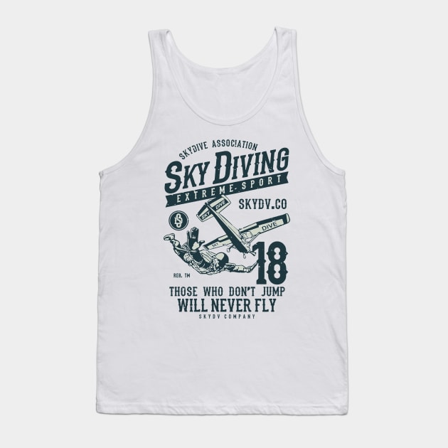 Sky Diving Extreme Sport Tank Top by JakeRhodes